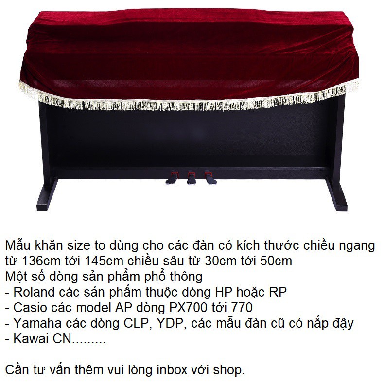 Khăn Phủ Đàn Piano Cơ, Piano Điện
