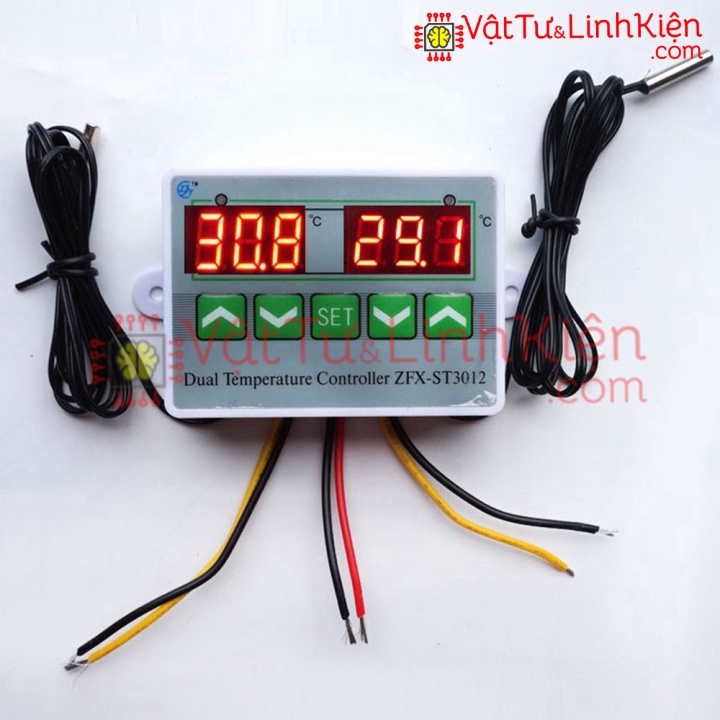 Bộ điều nhiệt kỹ thuật số hai kênh ST3012 AC 110-220V DC 12V 24V