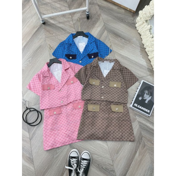 Set bộ croptop chân váy ngắn MIVOSA DB534