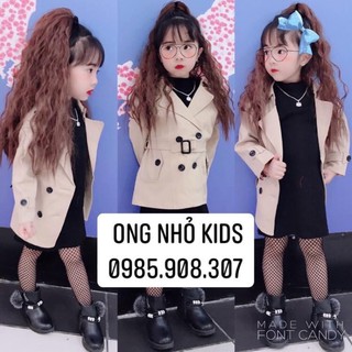 Áo khoác măng tô cho bé 1-5 tuổi