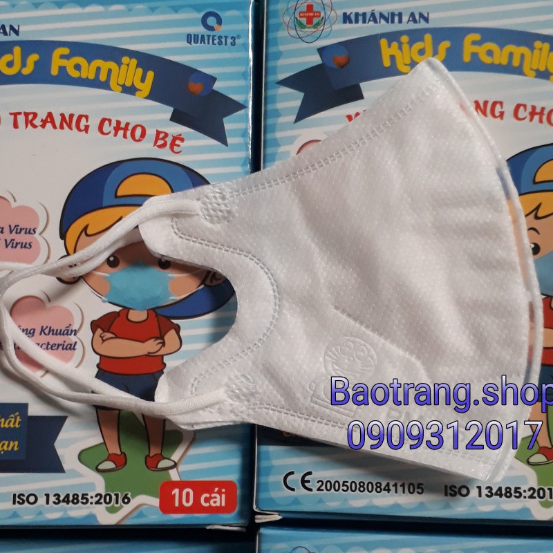 [Cho bé]  Khẩu trang 3D kid 4 lớp kháng khuẩn dành cho bé hộp 10 cái | BigBuy360 - bigbuy360.vn