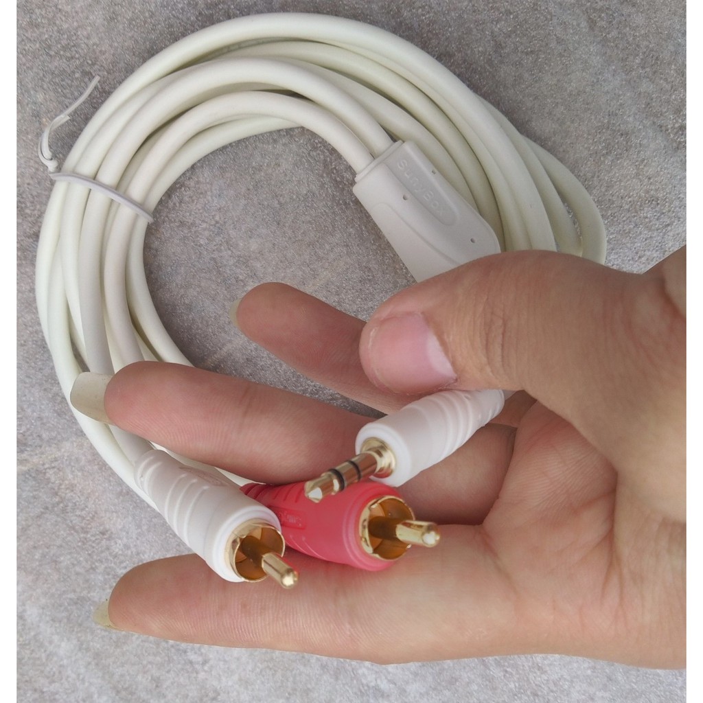 DÂY AV 1 RA 2 DÂY 3.5 RA AV BÔNG SEN - 1,8 MÉT TỐT - GIÁ 1 CÁI