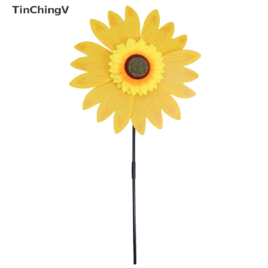 Chong Chóng Hai Lớp Hình Hoa Hướng Dương Trang Trí Sân Vườn