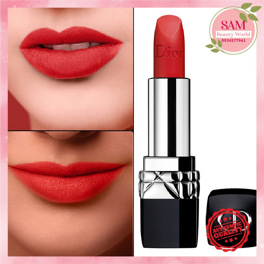 [SON XỊN] Son Dior Rouge 999 Matte Màu Đỏ Thuần