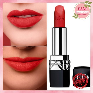 [SON XỊN] Son Dior Rouge 999 Matte Màu Đỏ Thuần