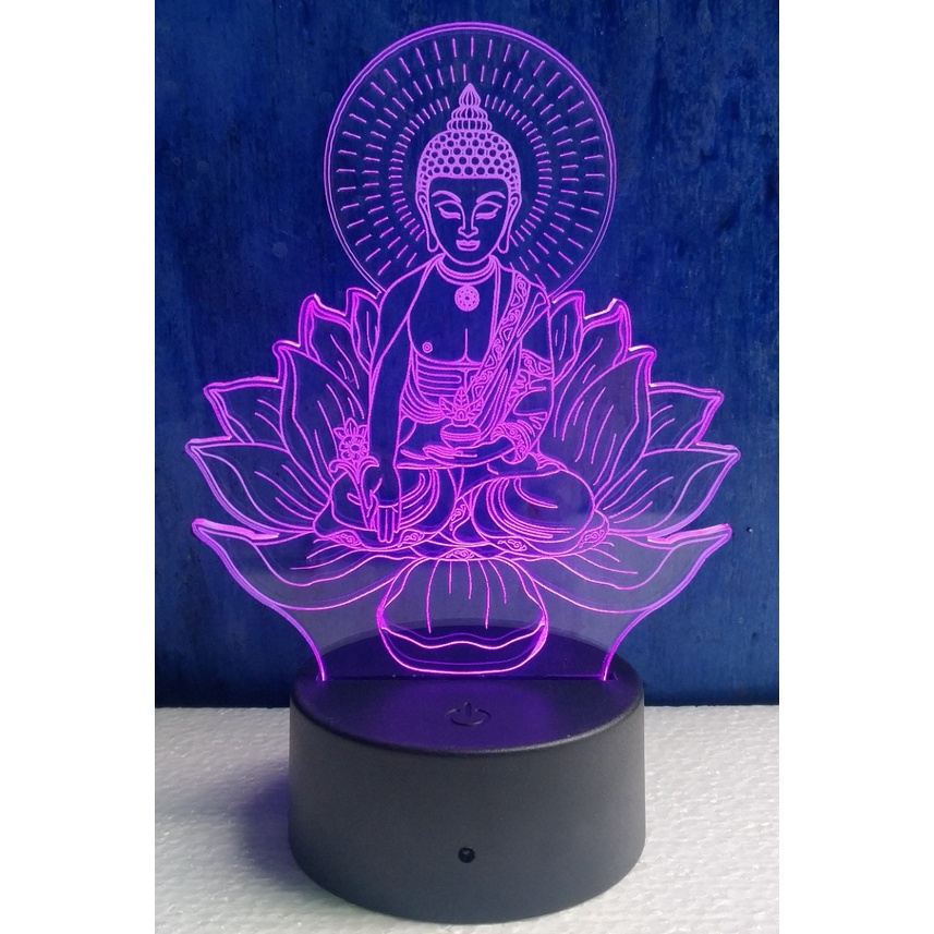 Đèn thờ  Phật  Địa Tạng .Đèn ngủ  16 màu 3d  ,  đèn khắc hình theo yêu cầu .