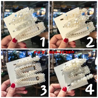 Set 3 kẹp tóc hạt ngọc