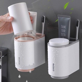 Bộ giá đựng bàn chải ecoco tặng cốc đựng bàn chải đánh răng cao cấp