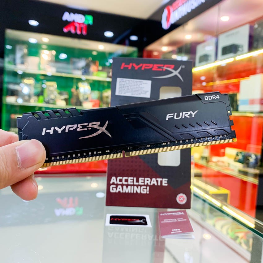 RAM Desktop Kingston HyperX Fury Black (HX426C16FB3/8) 8GB (1x8GB) DDR4 2666Mhz - Chính hãng Vĩnh Xuân