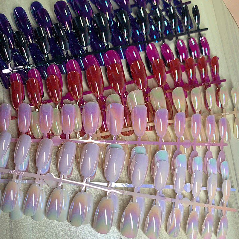 Miếng Dán Trang Trí Móng Tay Không Keo Aurora Thời Trang