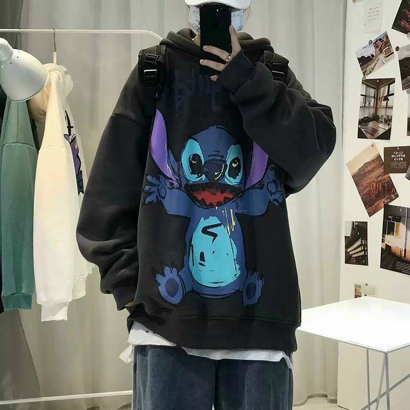 Áo hoodie nỉ ngoại unisex chống nắng nam nữ chất form rộng in hình chuột cute có kèm video | BigBuy360 - bigbuy360.vn