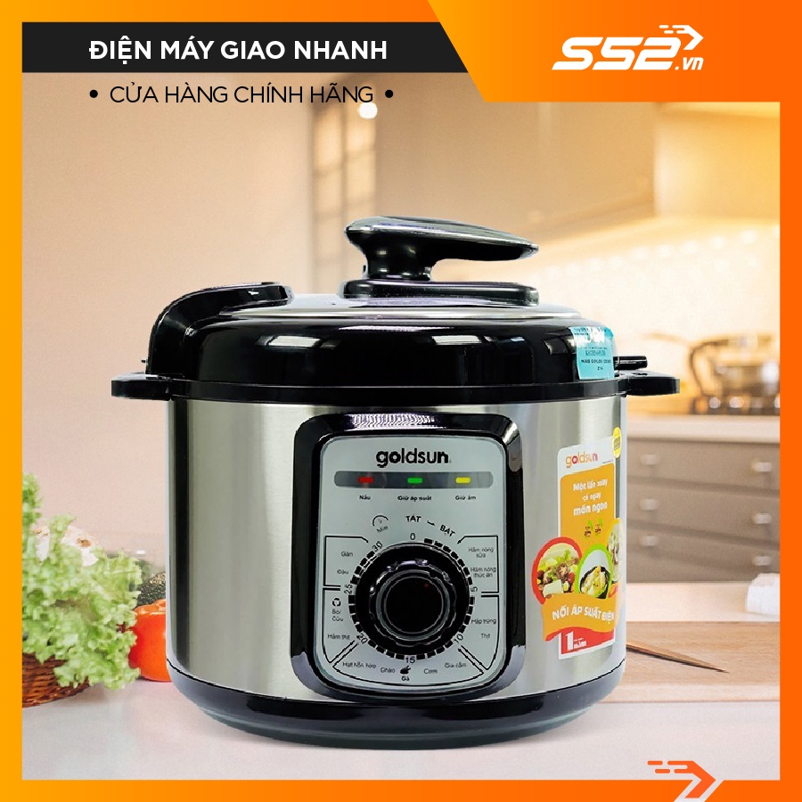 Nồi áp suất điện cơ Goldsun CD3601 (5L)-Bảo Hành Chính Hãng