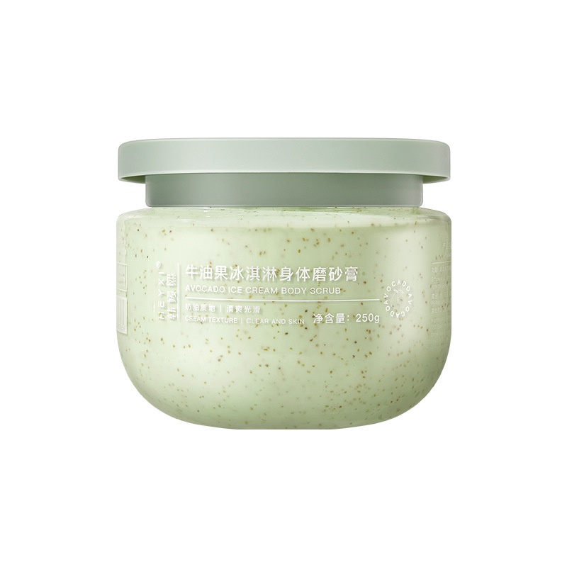 Tẩy Da Chết Toàn Thân Heyxi Bơ Avocado mềm mịn da dạng Body Scrub 250G nội địa trung