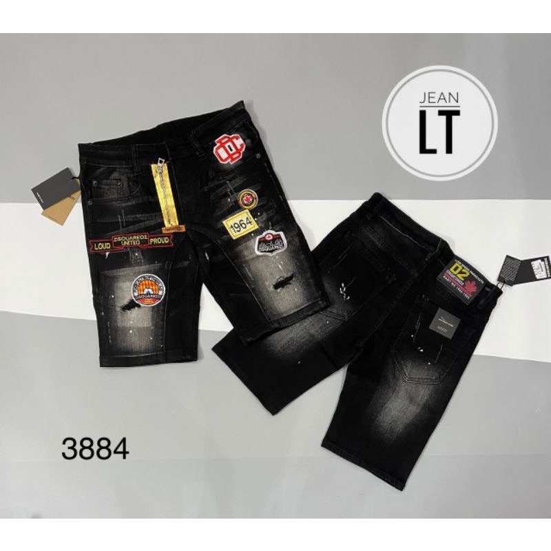 Quần jena ngố nam khoá lệch vàng  thêu lô gô quản châu cực  đep