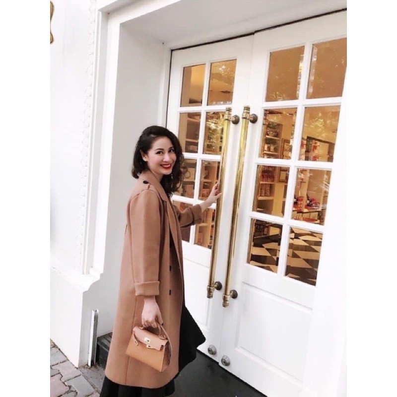 Áo Dạ Nữ, Da vest kẻ Hàng xuất Hàn, Dạ Tweed Dáng Dài, chất Kaki, có Lông, VNXK loại 1 ( co Bigsize ) | BigBuy360 - bigbuy360.vn