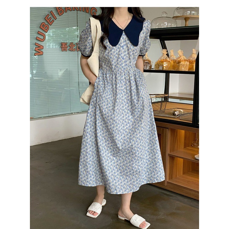 Đầm Hoa Cổ Búp Bê Thiết Kế Mới Thời Trang Mùa Hè Theo Phong Cách Pháp Cho Nữ