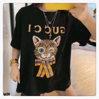 ÁO THUN MÈO THÊU ĐÍNH ĐÁ