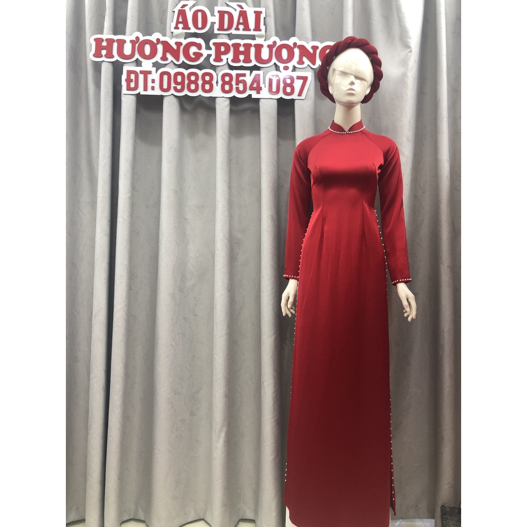 ÁO DÀI LỤA CAO CẤP ĐÍNH TRAI