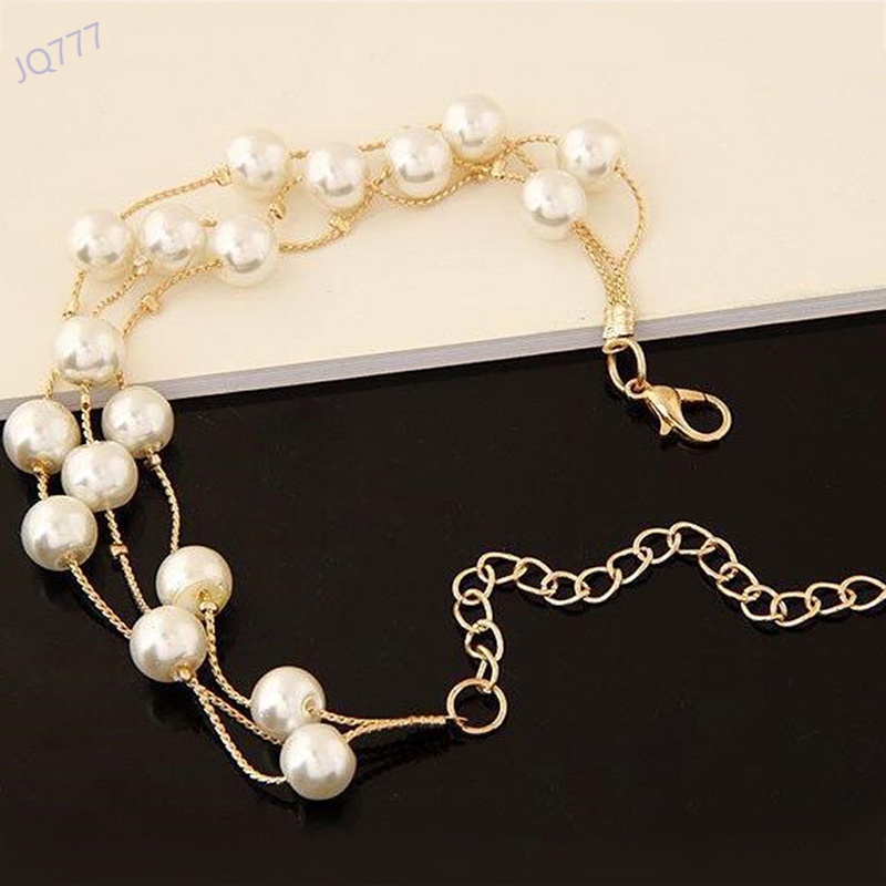 Bộ trang sức đính ngọc trai nhân tạo thời trang