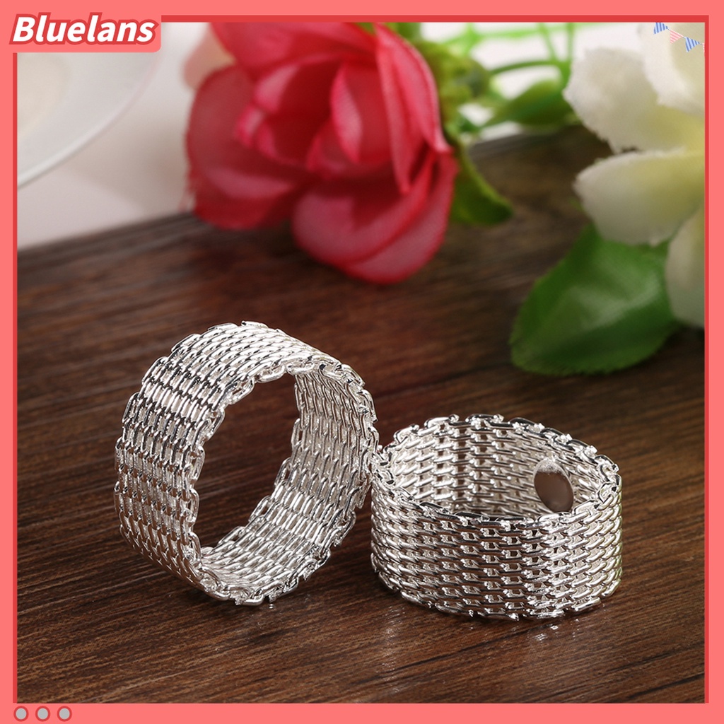 Nhẫn mạ bạc dạng lưới xinh xắn