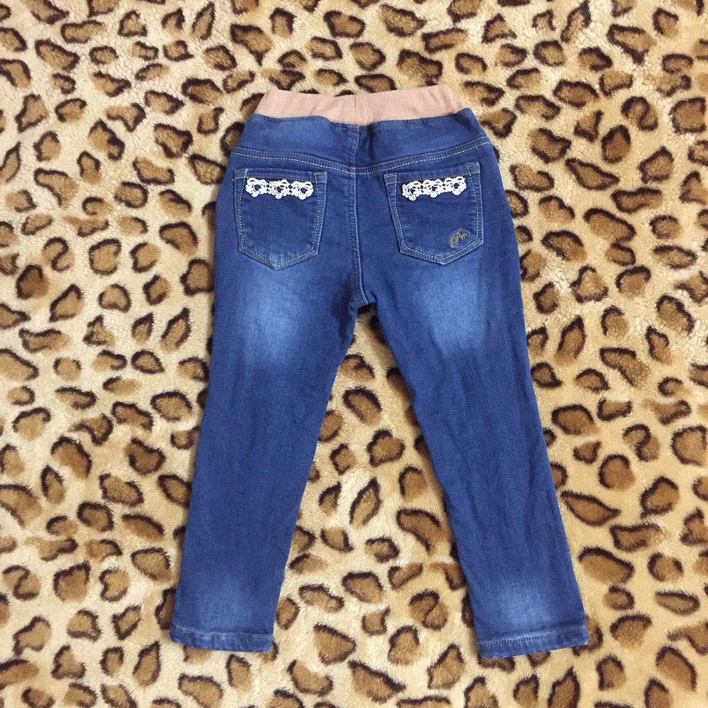 Quần jeans lót nỉ bé gái Hàn Quốc