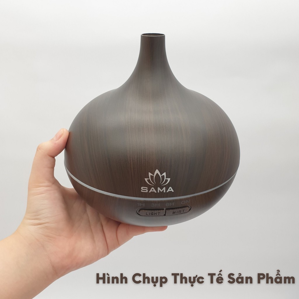 (Tặng Điều Khiển) Máy Khuếch Tán Tinh Dầu CHÍNH HÃNG SAMA Hồ Lô Siêu Âm Dung Tích 500ml