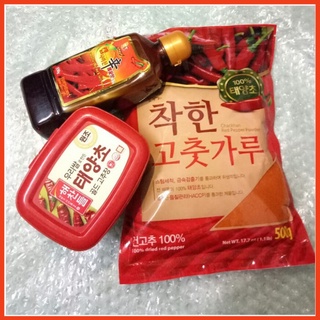 Combo nấu mì cay cấp độ [500g tương ớt + 500g ớt bột mịn + 1 chai dầu ớt cấp độ]