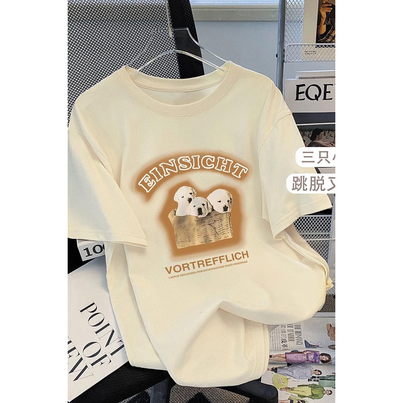 Áo thun HIIXIIVI 100% cotton tay ngắn cổ tròn phong cách Hàn Quốc thời trang mùa hè 2022 dành cho nữ