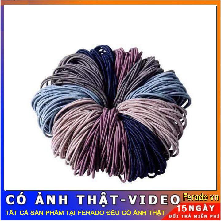 Túi 100 dây buộc tóc nữ nhiều màu (SHOP GIÁ SỈ)