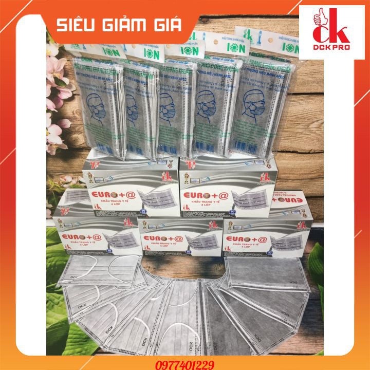 Khẩu Trang Y Tế Xám 4 Lớp @
