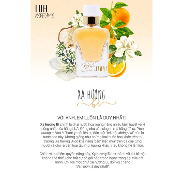 Nước Hoa LUA - Xạ Hương Bì - Kill Me (50ml) | Thế Giới Skin Care