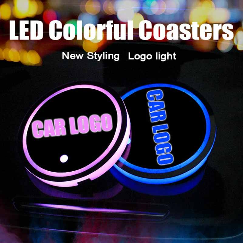 Bộ 2 Đế Lót Cốc Nước Có Đèn Led Nhiều Màu Sắc Cho Mazda Lantis Flair Bongo Mazda2 Mazda3 Mazda6 Carol Axela Biante Atenza