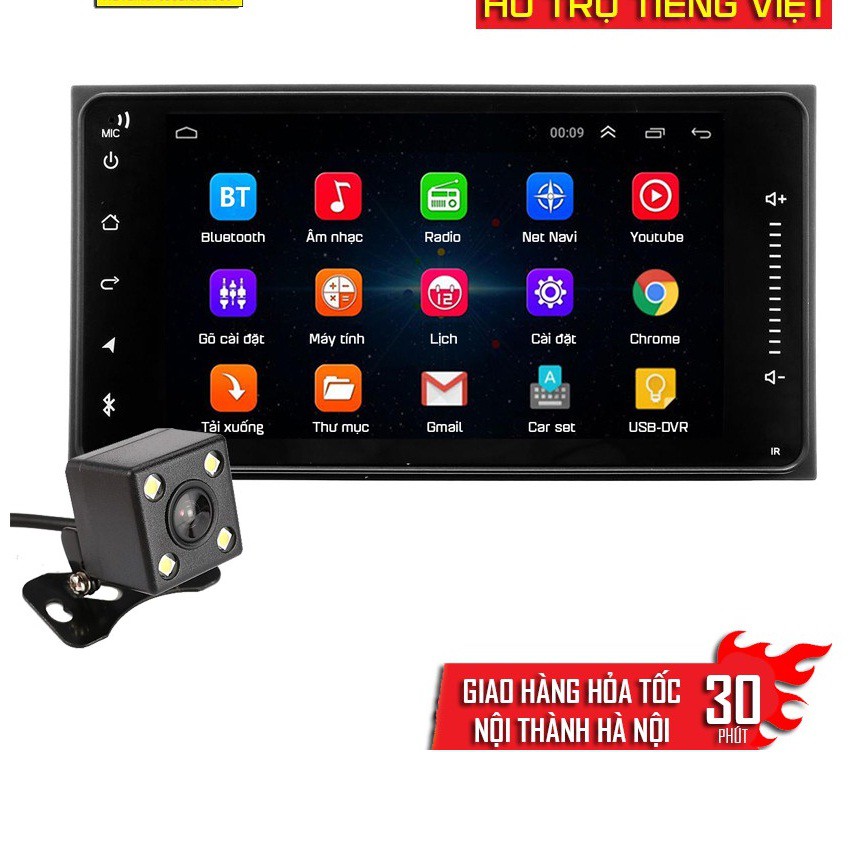 (Hỗ Trợ Tiếng Việt) Màn Hình Android 10.1 Cảm Ứng 7 Inch Bluetooth GPS Wifi Dành Cho Xe Toyota cao cấp