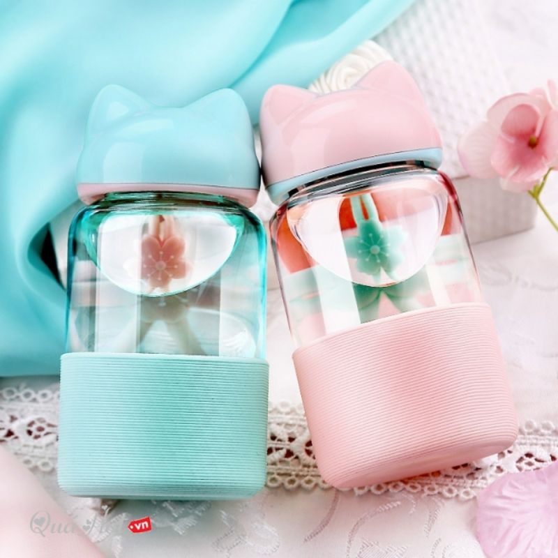 Bình Nước Thủy Tinh Dễ Thương CUTE HOT ME