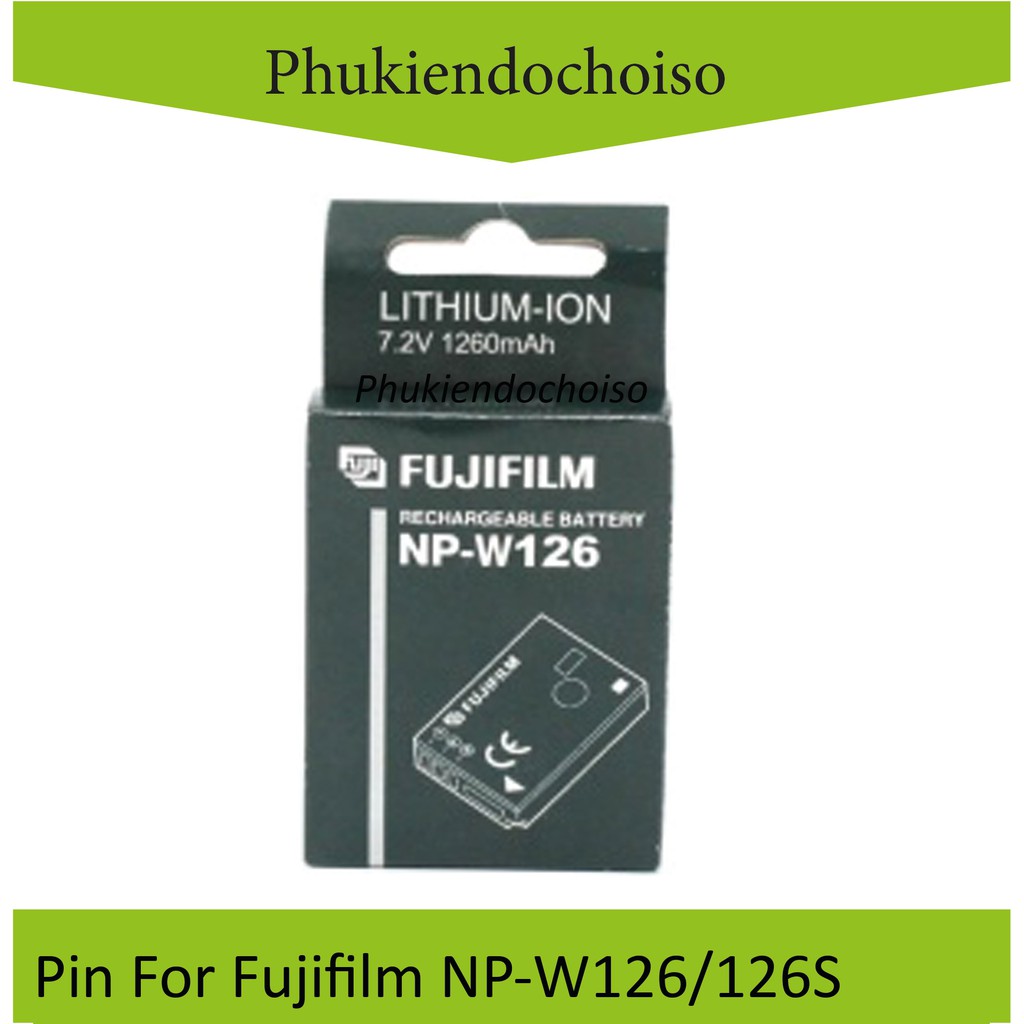 Bộ pin sạc thay thế 1 Pin 1 Sạc máy ảnh Fujifilm NP-W126