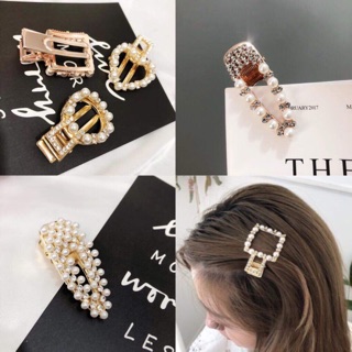 [CÓ SẴN] KẸP TÓC HỢP KIM ĐÍNH GIẢ NGỌC TRAI CAO CẤP