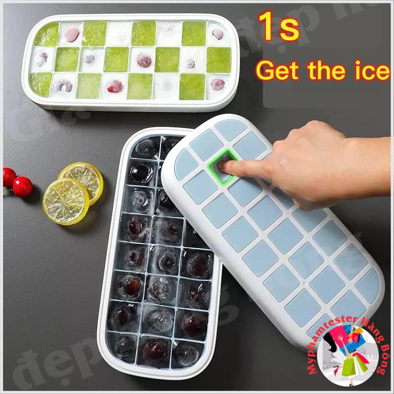 Khay đá silicon Ecoco 24 ô có nắp
