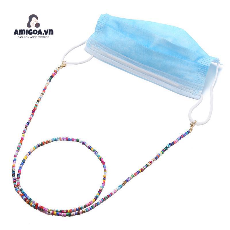 ✨✨Dây Đeo Mắt Kính Xỏ Hạt Gạo Nhiều Màu Chống Mất