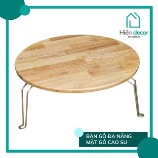 Bàn gấp đa năng mặt gỗ cao su, chân bóp sắt loại to đẹp