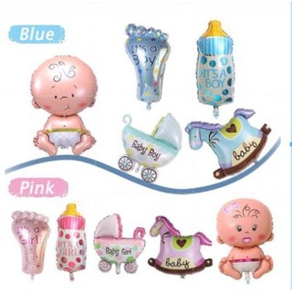 Bong Bóng Hình Em Bé, Vương Miện, Xe Nôi, Bình Sữa, Bàn Chân, Ngựa Gỗ, Sinh Nhật