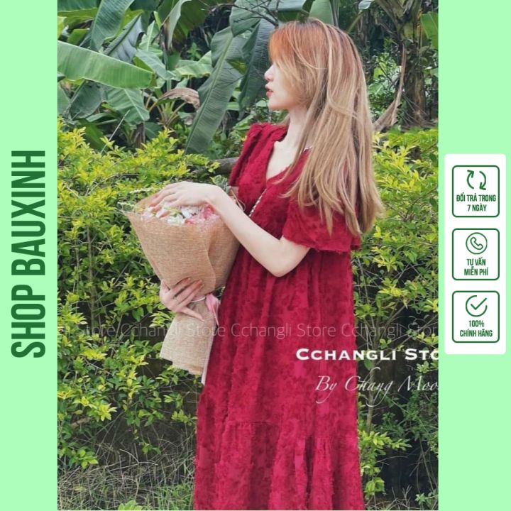 Đầm bầu thời trang thiết kế công sở dáng dài phong cách Hàn Quốc rẻ đẹp- Váy bầu đẹp giá rẻ