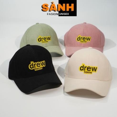 Mũ lưỡi trai thêu hình chữ DREW Nón kết chất nỉ cao cấp thời trang form unisex nam nữ K14 Xịn