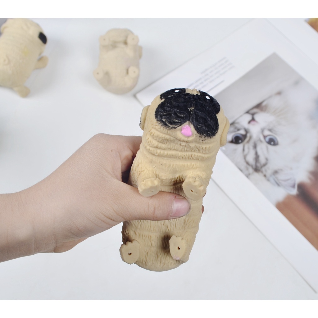 SQUISHY Con Chó PUG chó Pitbull Cát Kéo dài cực đáng yêu bóp xả stress giảm căng thẳng