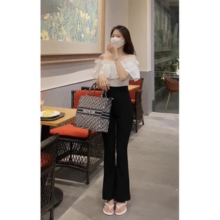 Set Áo Trễ vai phối quần loe