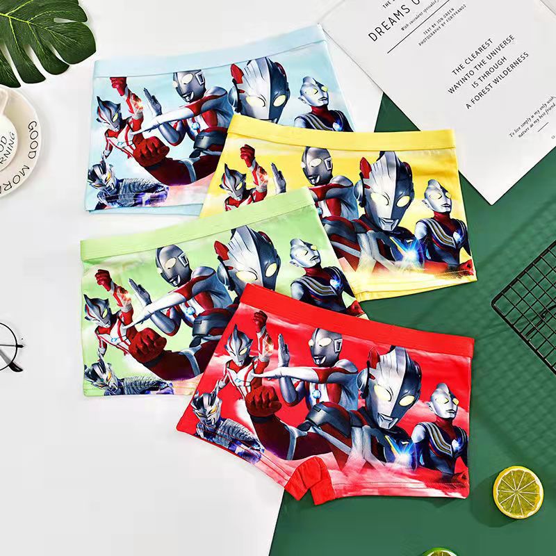 Set 32 Quần Lót Cho Bé Trai 3-14 Tuổi Z010# Quần Lót Ngắn In Họa Tiết Hoạt Hình Cho Bé 3-5 Tuổi/ 5-7 Tuổi/ 7-9 Tuổi