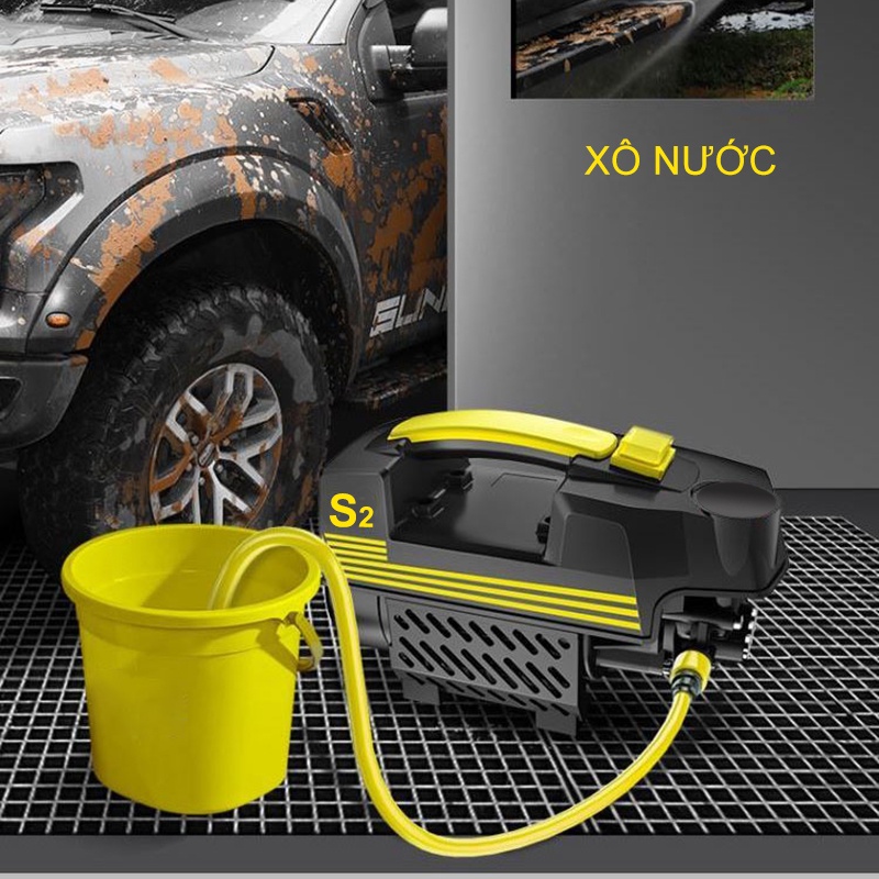Tặng bình xịt tuyết bảo hành 12 tháng ]Máy rửa xe công suất mạnh 1800W Máy rửa xe áp lực cao  máy rửa xe mini-SK-XCJ
