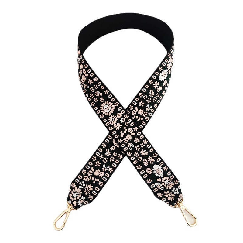 Dây đeo túi xách bản rộng thêu họa tiết nhiều màu sắc xinh xắn