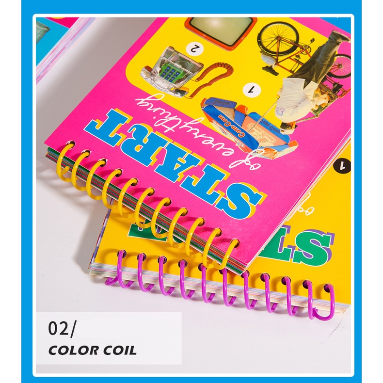 Set 30 / 50 Thẻ Sticker Combo Nhiều Loại Dạng Cuốn Lò Xo Y2K Style