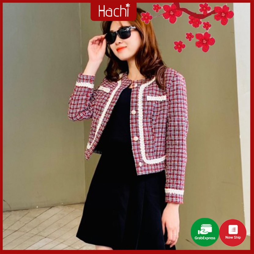 Áo Dạ, Áo Khoác Blazer Lửng Nữ Thời Trang, Hàng Cao Cấp Hachidesigns