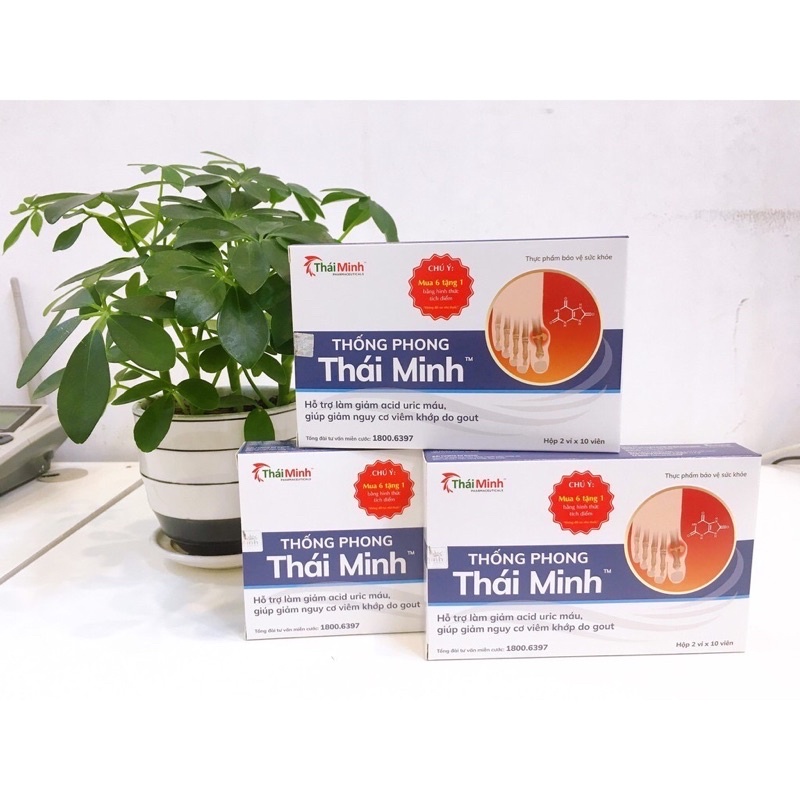 Thống Phong Thái Minh (Chính hãng)- Hỗ trợ giảm acid uric máu, giảm nguy cơ viêm khớp do gout.